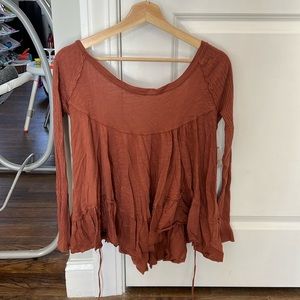 Free people sundae tee in ginger snap